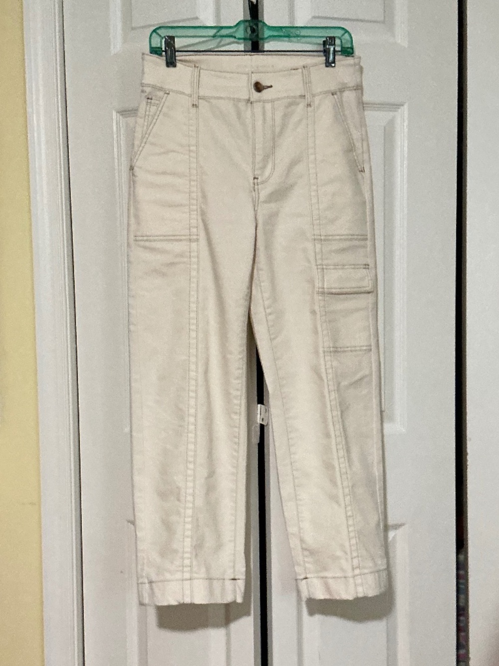 Chico's Utility Wide-Leg Ankle Jeans Off-White Size 0